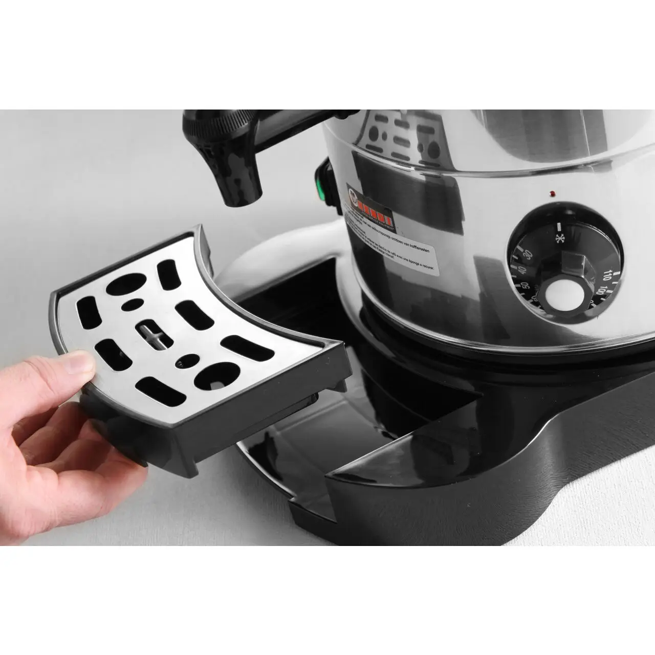 Percolator / cafetiera profesionala, 6lt, Hendi, cu pereti dubli din inox, 1500W, diam. 241x (H)480 mm, robinet anti-picurare, temperatura ajustabila pana la 100 C, filtru incorporat pentru cafea macinata - imagine 7