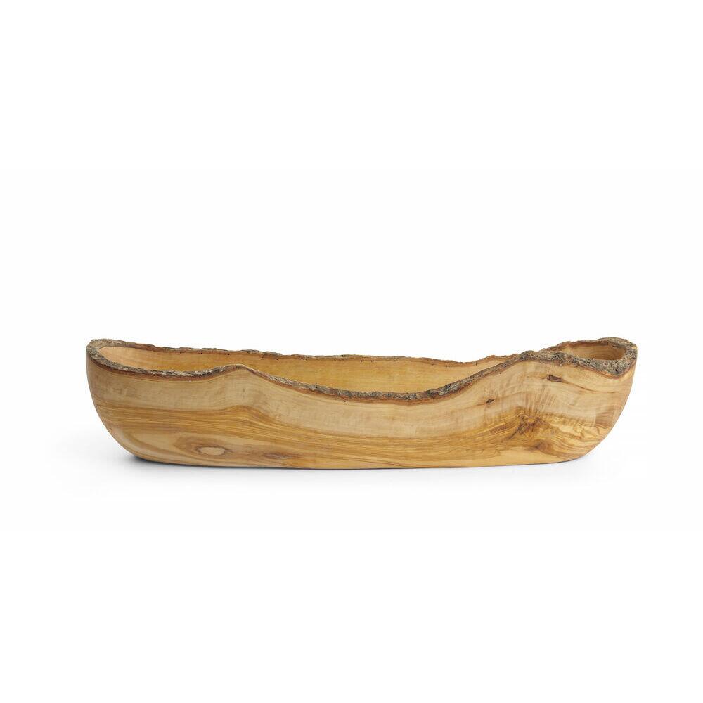 Bol din lemn de maslin alungit, HENDI, 400x90x(H)80mm - imagine 2
