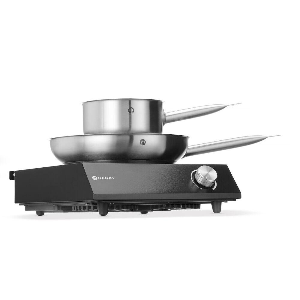 Set: Plita cu inductie 3500W + cratita + tigaie, HENDI, Negru, 220-240V/3500W, 320x395x(H)95mm - imagine 5