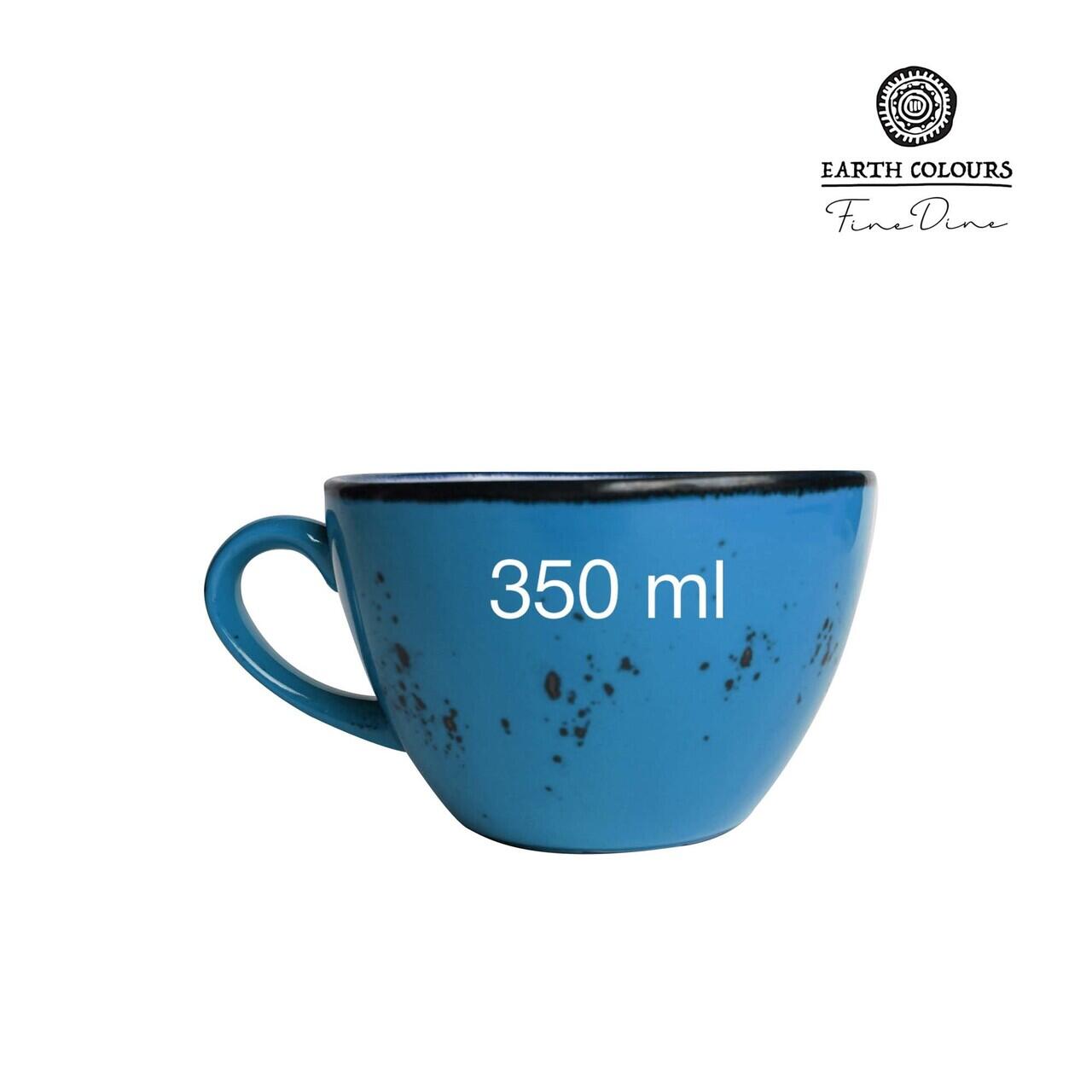 Ceasca de cappuccino albastra, 350 ml - imagine 2